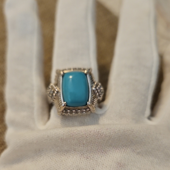 Judith Ripka Jewelry - Judith Ripka Sterling Silver And Turquoise Ring 8